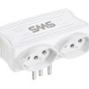 Carregador SMS 2 USB + 2 Tomadas Branco - 62333