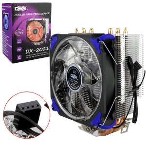 Cooler Com 21 Led Para Cpu Universal Azul Dx-2021
