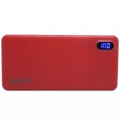 Carregador Portatil Power Bank 1 Porta USB Display Led Bateria 10000mAh Celular Tablet e Cabo USB V8 Vermelho EXBOM PB-M