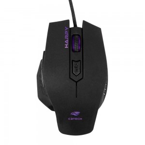 MOUSE C3TECH GAMER USB HARPY MG-100BK PRETO - PN # 402060540200