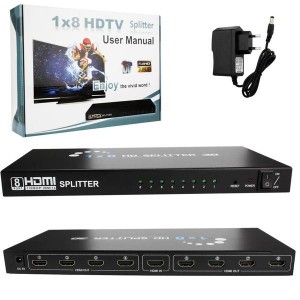 Splitter Divisor HDMI 8 Saida Full HD 3D