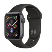 Relógio Apple whatch versão 4 Alumínio APPLE WATCH Series 4 de 44 mm com Faixa Desportiva Preta (GPS) MU6D2LLA