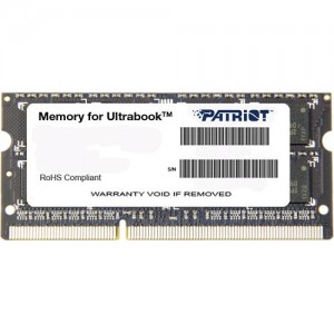 Memoria Patriot Note 8GB DDR3 1600MHz CL11 1.35v SODIMM - PN # PSD38G1600L2S