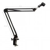 Pedestal Suporte Mesa Articulado Microfone Studio Rádio ZB6