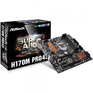 Placa Mae Asrock H170M Pro4S (1151/ DDR4/ DVI-D/ HDMI ) - PN # H170M Pro4S ( 6ª Geração )
