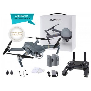 Drone DJI  MAVIC PRO CP.PT.000506.EB  Nacional  Anatel C/ DUAS BATERIAS EXTRAS