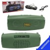 Caixa de Som Bluetooth USB 10W Micro SD Card Verde KM-223