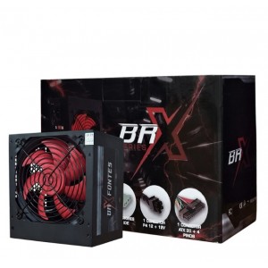 Fonte BRX 750W ATX Bivolt AUTOMÁTICA PFC ATIVO - PN # B-S750W AUTO C/ CABO DE FORÇA