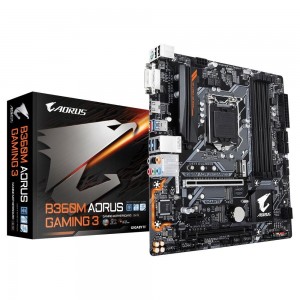 Placa Mae Gigabyte B360MAorusGam3 1151/DDR4/DVI-D/HDMI/M.2/mA - PN # B360M AORUS GAMING 3 - 8 Geração
