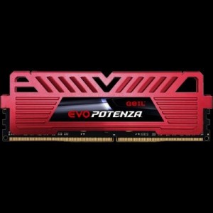 Memoria GEIL Evo Potenza 4G DDR4 2666MHz Vermelha - PN # GAPR44GB2666C19SC (Red)
