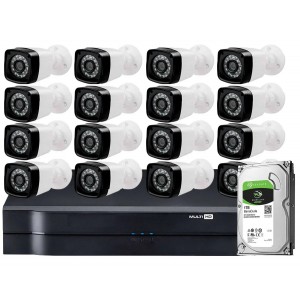 HVR 32 Canais/ 32Cameras/ 4Cabo tripolar/ 4Fonte/ 64 Con.BNC -