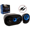 Caixa De Som 2.1 Subwoofer Com Bluetooth Fm Usb Sd Card E Cabo Auxiliar 16W Azul Kp-6013