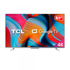 Smart TV TCL LED 65" 4K UHD 65P725, Google TV, Dolby Vision-Atmos, HDR10 Wifi, Comando de voz Preto/Cinza