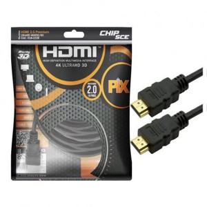 Cabo HDMI PIX Flat Gold - 2.0 4k hdr 19p 10m - PN # 018-5027