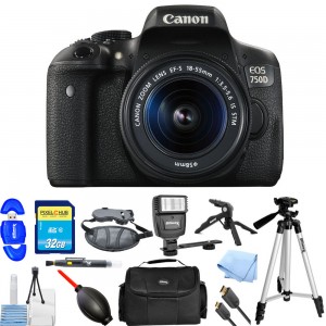 Câmera Canon EOS Rebel T6i/750D DSLR Camera W/ 18-55mm 32gb super kit