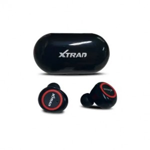 Fone de Ouvido Xtouch Earpods Bluetooth Preto e Vermelho XTRAD LC-824