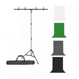 Kit suporte T Fundo Infinito Ts-8316 Banner eventos publicidade TRIPE T 1,60X2,00M 