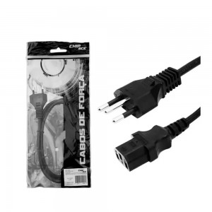 Cabo tripolar 10a 3x0,75mm - 1,50 metros - PN # 018-1350