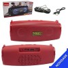 Caixa de Som Bluetooth USB 10W Micro SD Card Vermelha KM-223