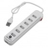 Adaptador Usb 7 Portas C/ Chave Seletora High Speed BRANCO