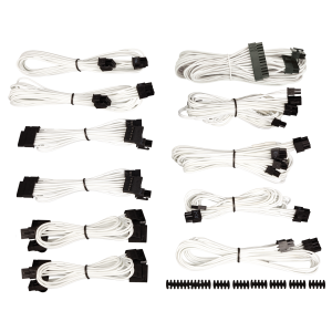 KIT Cabos Pro Corsair Premium Tipo4 G3 Individ. WHITE - PN # CP-8920153