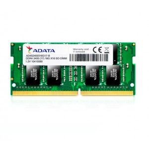 Memoria Note A-DATA 8GB 2400MHz CL17 DDR4 1.2V SODIMM - PN # AD4S240038G17-S