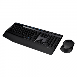 Kit de teclado e mouse sem fio Logitech MK345 Português Brasil de cor preto versão II