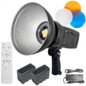 Iluminador Luz Contínua Led Com Bateria 200w 5600k + Controle Remoto BOWENS ENERGIA AC OU BATERIA TIPO NPF - BIVOLT