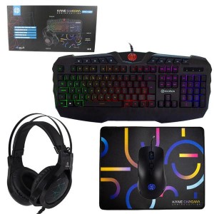 Kit Teclado, Mouse, Mouse Pad e Headset Gamer Kane Chroma Led HOOPSON TPC-051