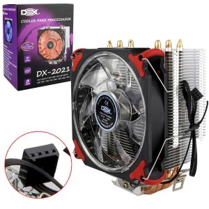 Cooler Com 21 Led Para Cpu Universal Vermelho Dx-2021