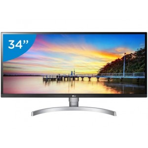 Monitor LG Led 34 Full Hd Ips Ultra Wide Dp Hdmi 34wk650-w
