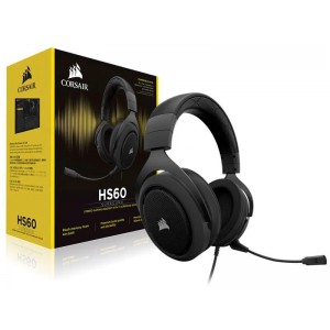 HEADSET GAMING CORSAIR HS60 7.1 SURROUND CARBONO 20HZ - 20 KHZ - CA-9011173-NA