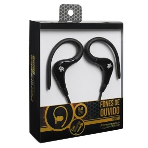 Fone Ouvido Performance SPORTS FLAT C/MICROFONE - PRETO - PN # 043-0018