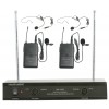 2 Microfones Sem Fio Lapela Profissional Sistema de Lapela VHF 